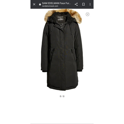 Sam Edelman NEW Faux Fur Trim Hooded Parka Coat Jacket Winter Size 3X