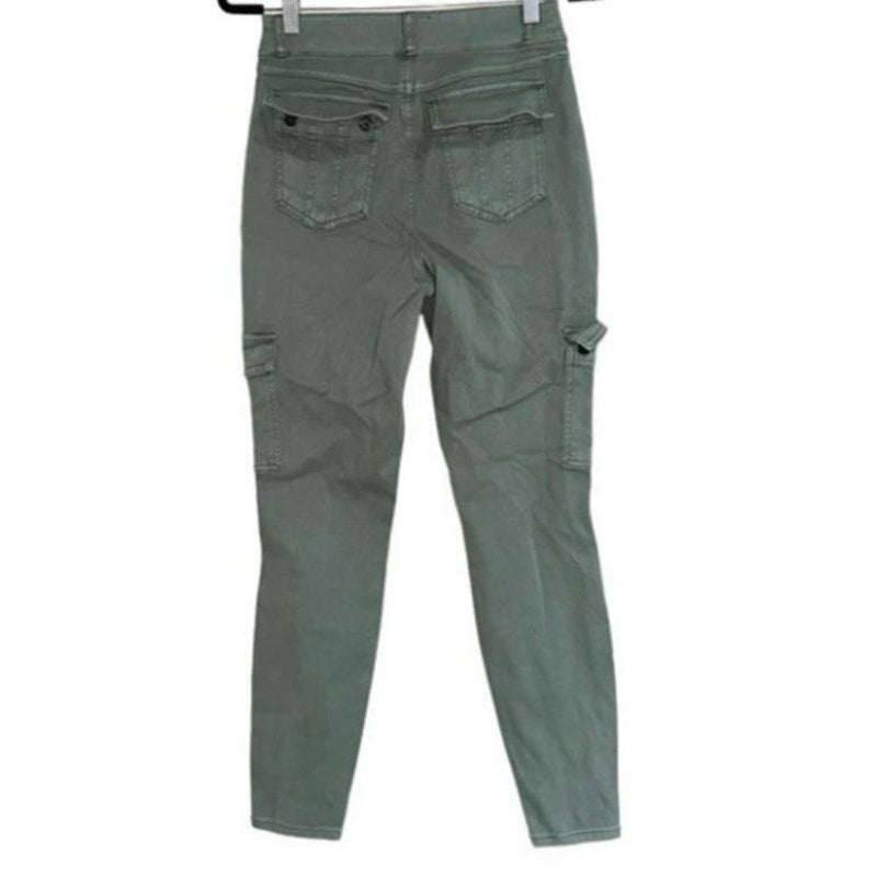 Spanx Stretch Twill Ankle Cargo Pants Sz XL/Extra Large in Sage Green NWT