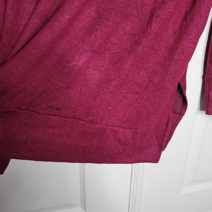 Loveappella NWT Burgundy Sweater Top Long Sleeve Cowl Neck Large