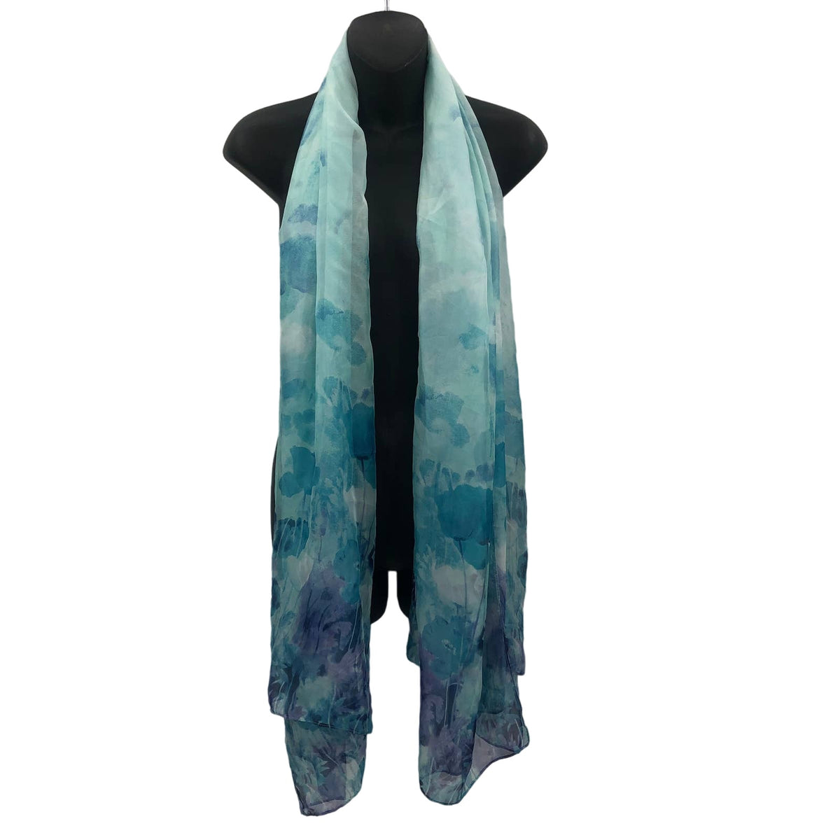 Cajon Women's P0171 Oversize Wrap Scarf Floral Polyester Turquoise One Size NWT