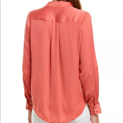 Tart NEW Coral Hudson Long Sleeve Cuff Top casual church career Size Small