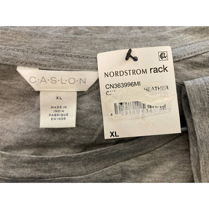 Caslon Lightweight Scoop Neck Cotton Tee Top XL/Extra Large Grey Heather NWT