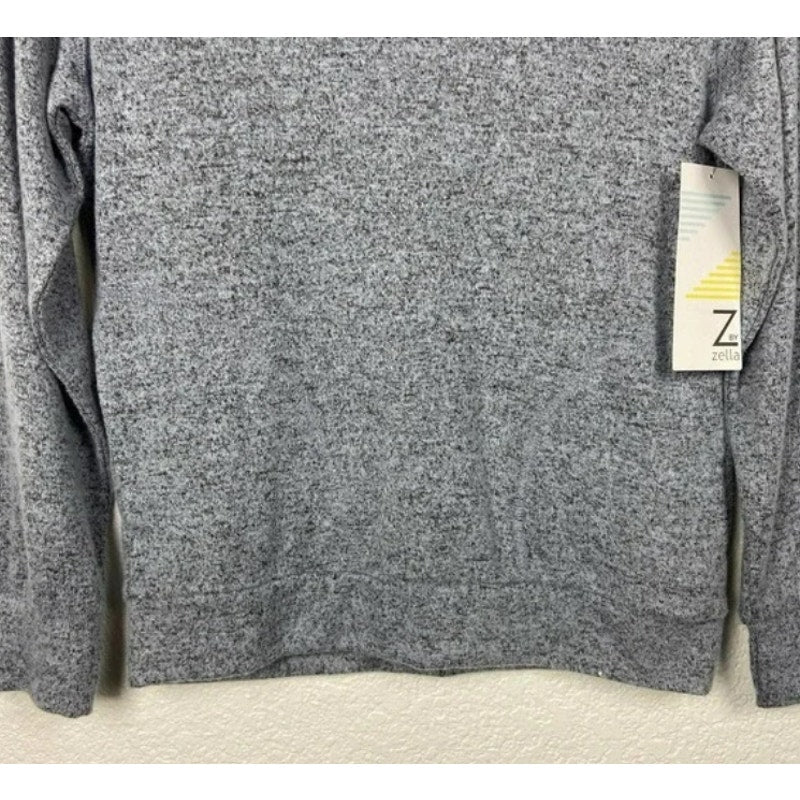 Z by Zella Long Sleeve Turtleneck Pullover Extra Small 5/6 Pale Blue Heather NWT