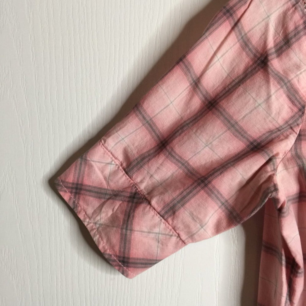 Legacy Falls For Her Button Up Shirt 3/4 Sleeve Collar Plaid Cowgirl Rodeo Small