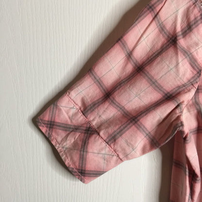 Legacy Falls For Her Button Up Shirt 3/4 Sleeve Collar Plaid Cowgirl Rodeo Small