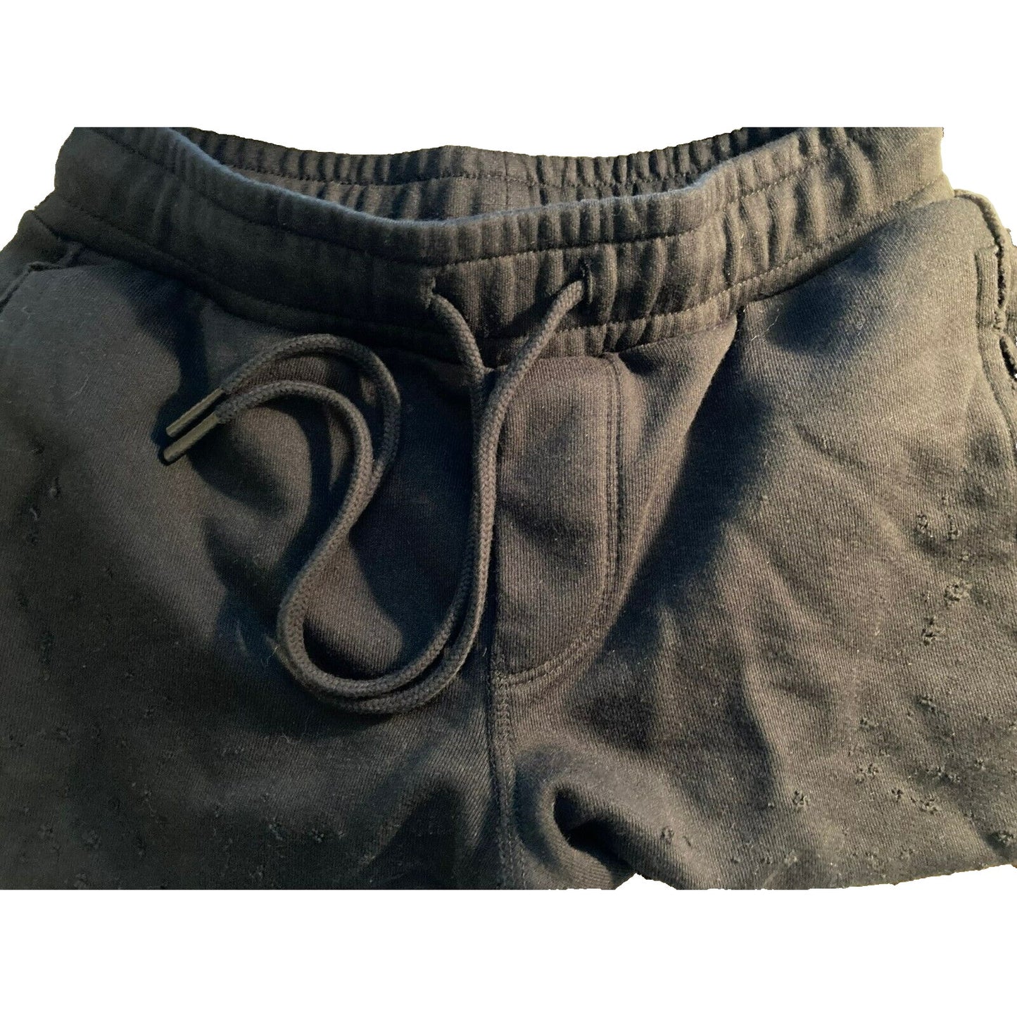 Alo Yoga Ripped Drawstring Jogger Lounge Sweat Pants XS/Extra Small Black NWT