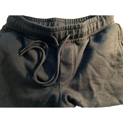 Alo Yoga Ripped Drawstring Jogger Lounge Sweat Pants XS/Extra Small Black NWT