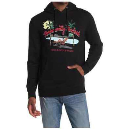 Barney Cools Pullover black Permanently Poolside Sweatshirt Black Hoodie XL NEW