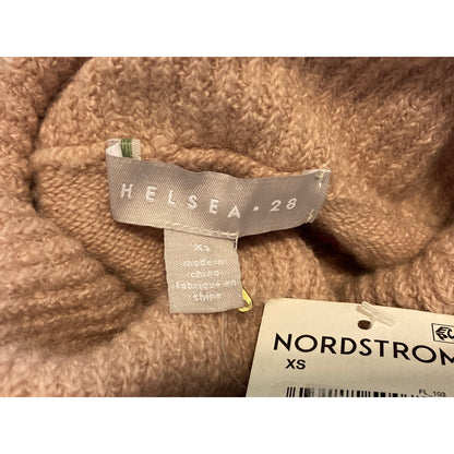 Chelsea 28 Soft Cowl Neck Cuff Sleeve Sweater XS/Extra Small in Pink Adobe NWT
