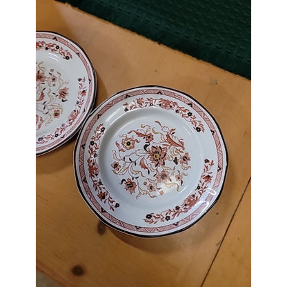 LOT OF3 Wedgwood Kashmar Bread and Butter Plate Red Brown Floral