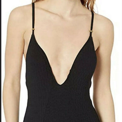 LUCKY BRAND Shoreline Chic Plunging Strappy Back Size XS Swimsuit tankini swim