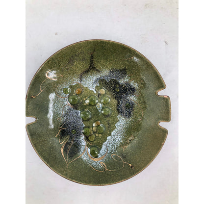 Vintage Sascha Brastoff Mid Century Enamel On Copper Grape Plate Tray