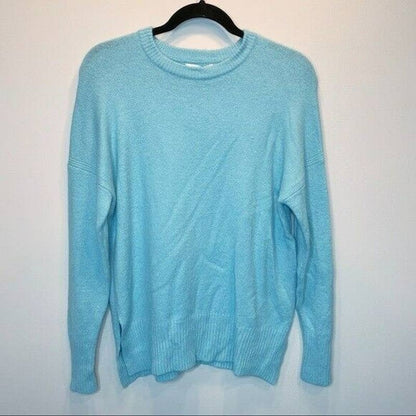 Treasure & Bond Cozy Crew Neck Sweater Ribbed Trim Sz XXS/2XS Blue Milky NWT