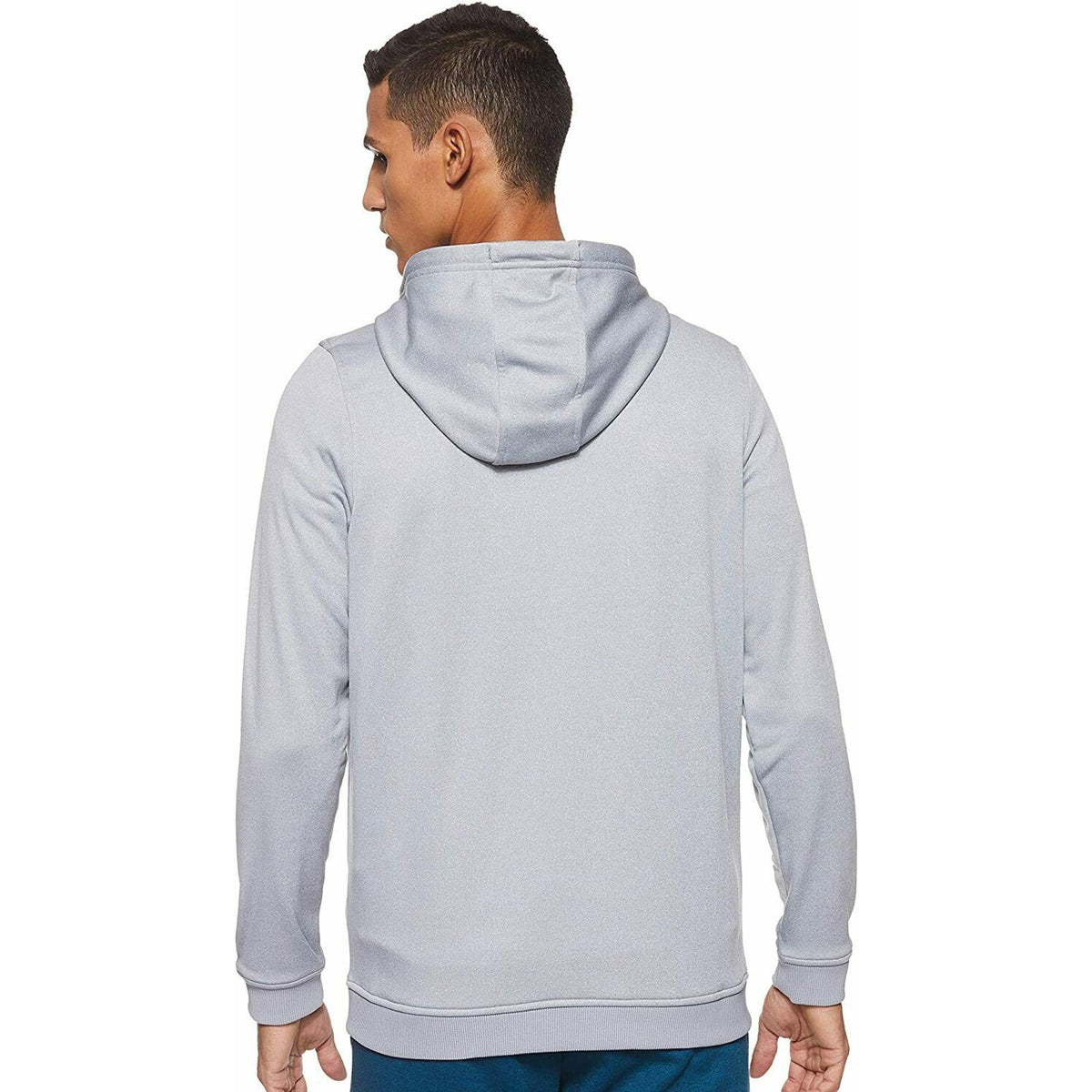 Under Armour Fleece Full-Zip Hooded Jacket Long Sleeves Ribbed Cuffs Gray Small