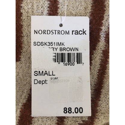 4SI3NNA Sweater Women's Small Zebra Tan Brown Nylon Blend