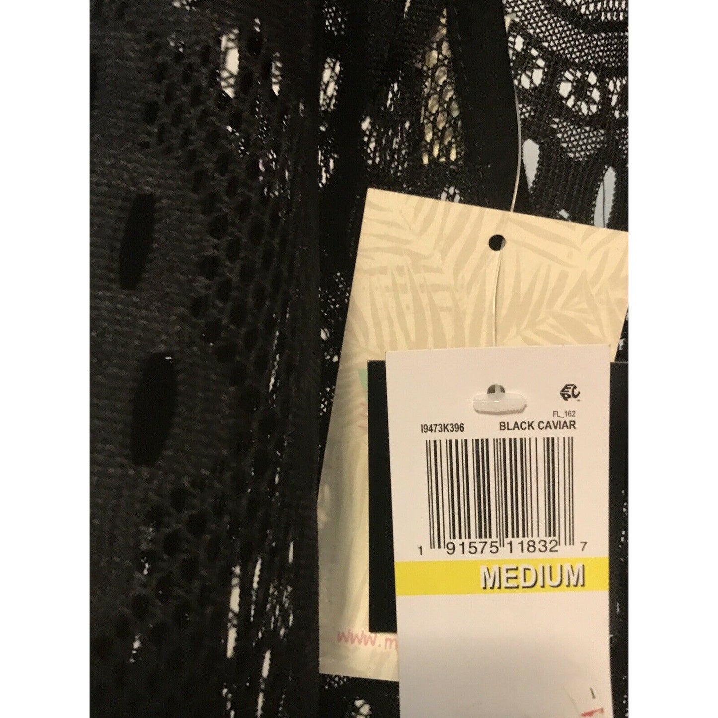 Miken NEW Lace Drop-Waist Dress Swimsuit Cover-Up Black Size Medium