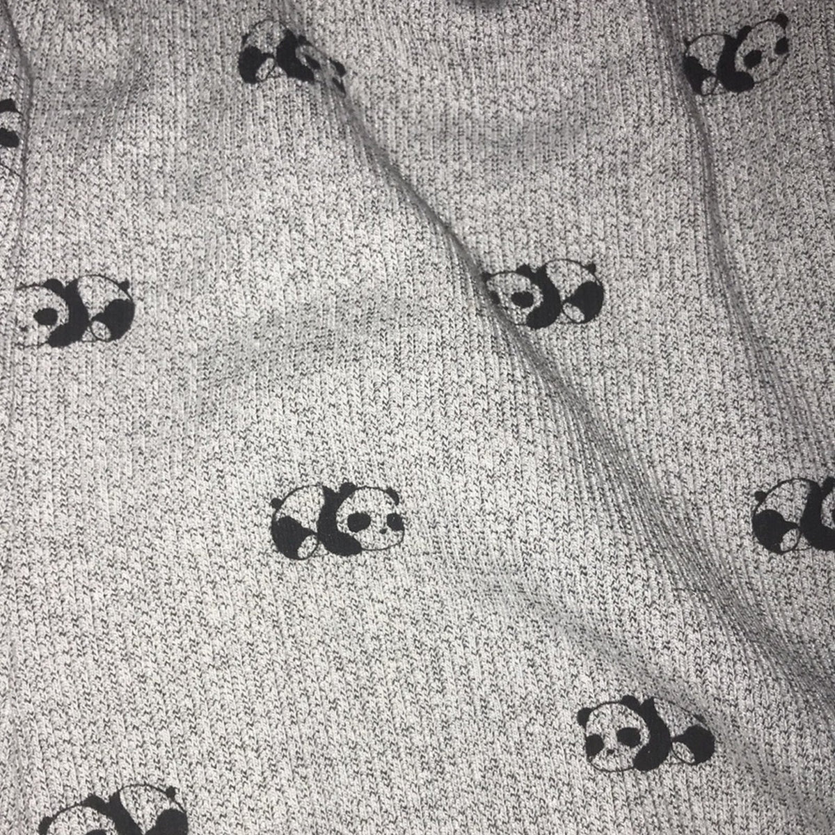 Topshop Panda Ribbed Two Piece Piece Pajama Set