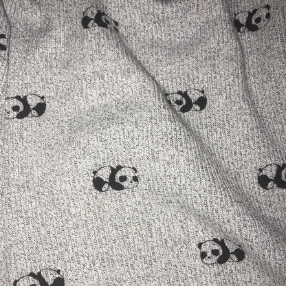 Topshop Panda Ribbed Two Piece Piece Pajama Set