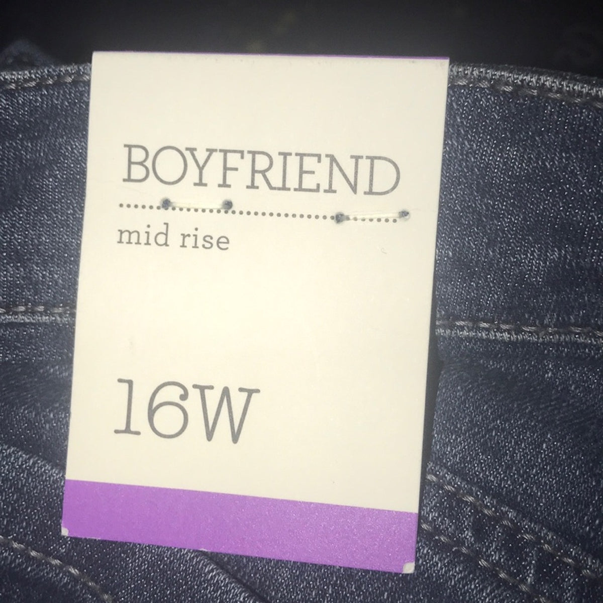 Style & Co NEW Boyfriend Mid Rise Melody Jeans 16W Medium Wash NEW