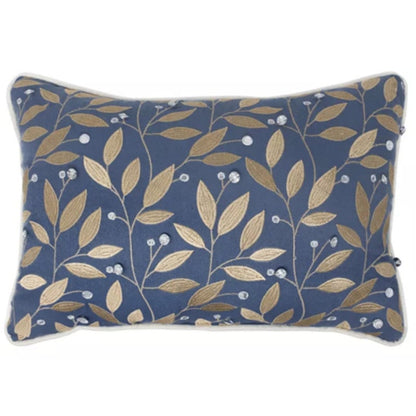 Croscill Janine 18 x 12 Boudoir Decorative Oblong Pillows Blue bejeweled NEW