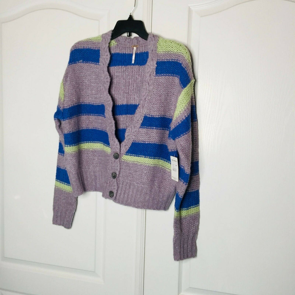 Free People Fine Time Knit Cardigan Sweater Long Drop Shoulder Sleeves X-Small