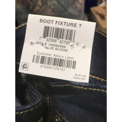 Style Co Curvy-Fit Boot-Cut Jeans Created for Macy's Dark Wash Blue Bloom 4