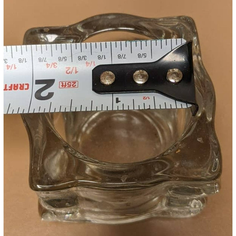 Vintage KIG Ice Cube Glacial Candle Holders Tea Light Votive Pair Set of 2