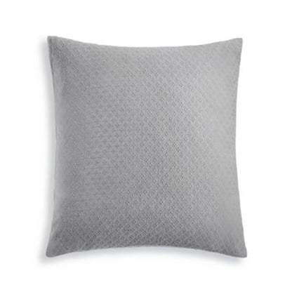 Charter Club Damask Diamond Dot Cotton Med Gray jacquard European Sham New