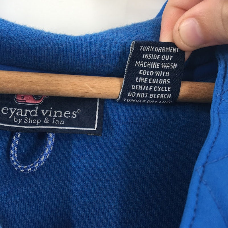Vineyard Vines Shep & Ian XL Blue long Sleeve Pullover Cotton 1/4 Zip