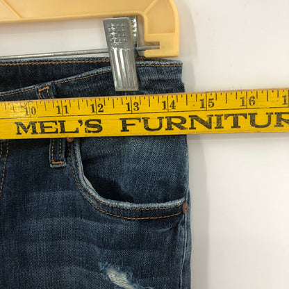 Joe's Women's Distressed TRSAVN5968 Denim Skinny Ankle Jeans Aveline Blue SZ 26