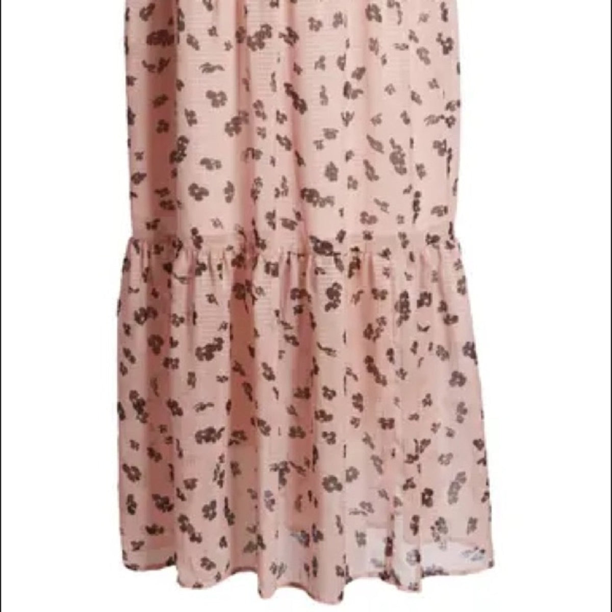 Leith NWT Pink Puff Floral Drift Tiered Maxi Skirt Size Large