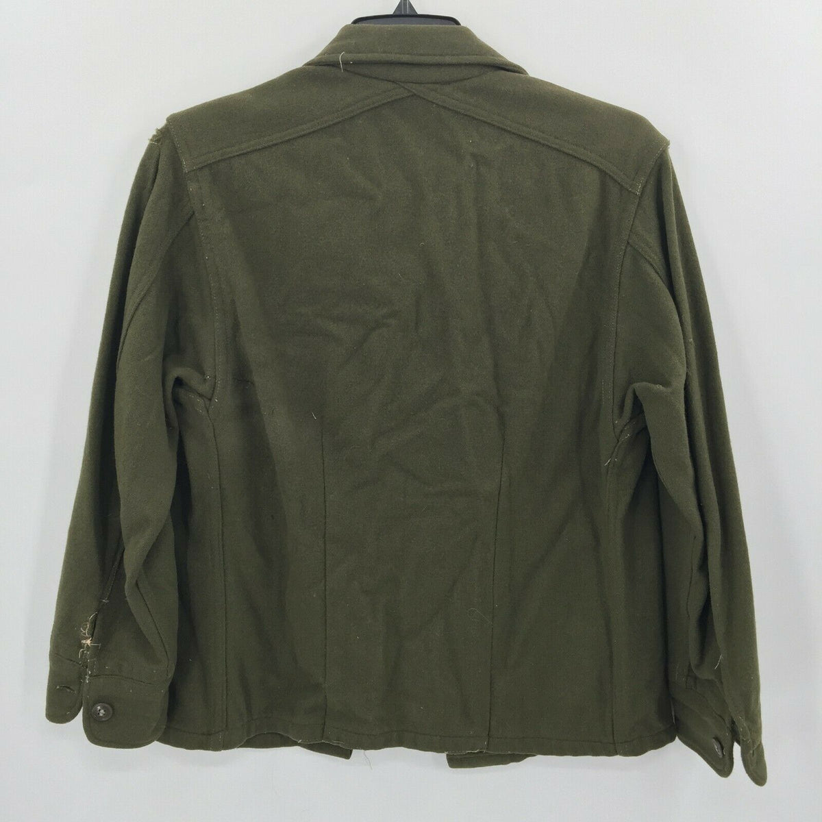 Genuine USA Army Wool Shirts overCoat Jacket Combat Uniform Jacket Olive Small
