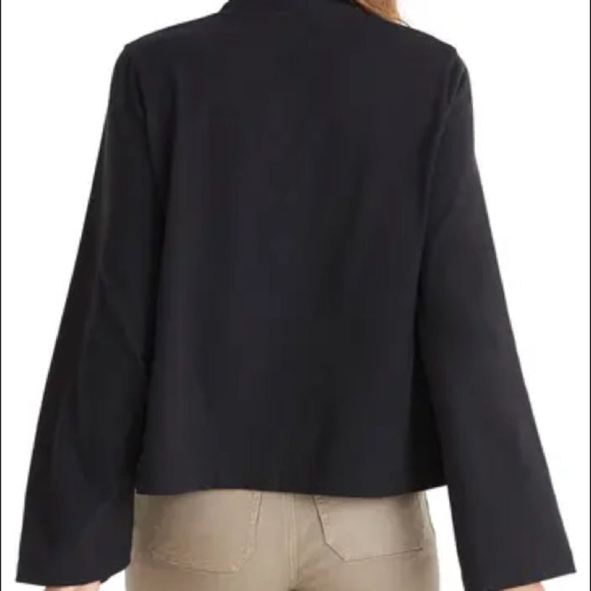 Madewell NWT Black Wide Sleeve Uneven Neck Sweater Size Small