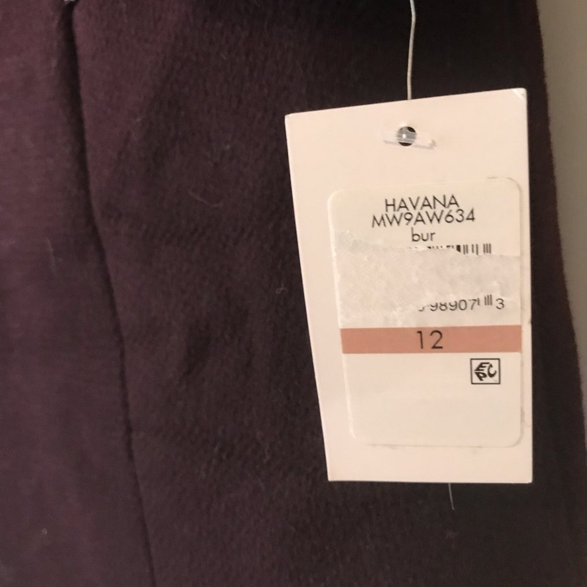Marc New York NWT Winter Havana Bur Wool Melton Burgundy Coat Size 12