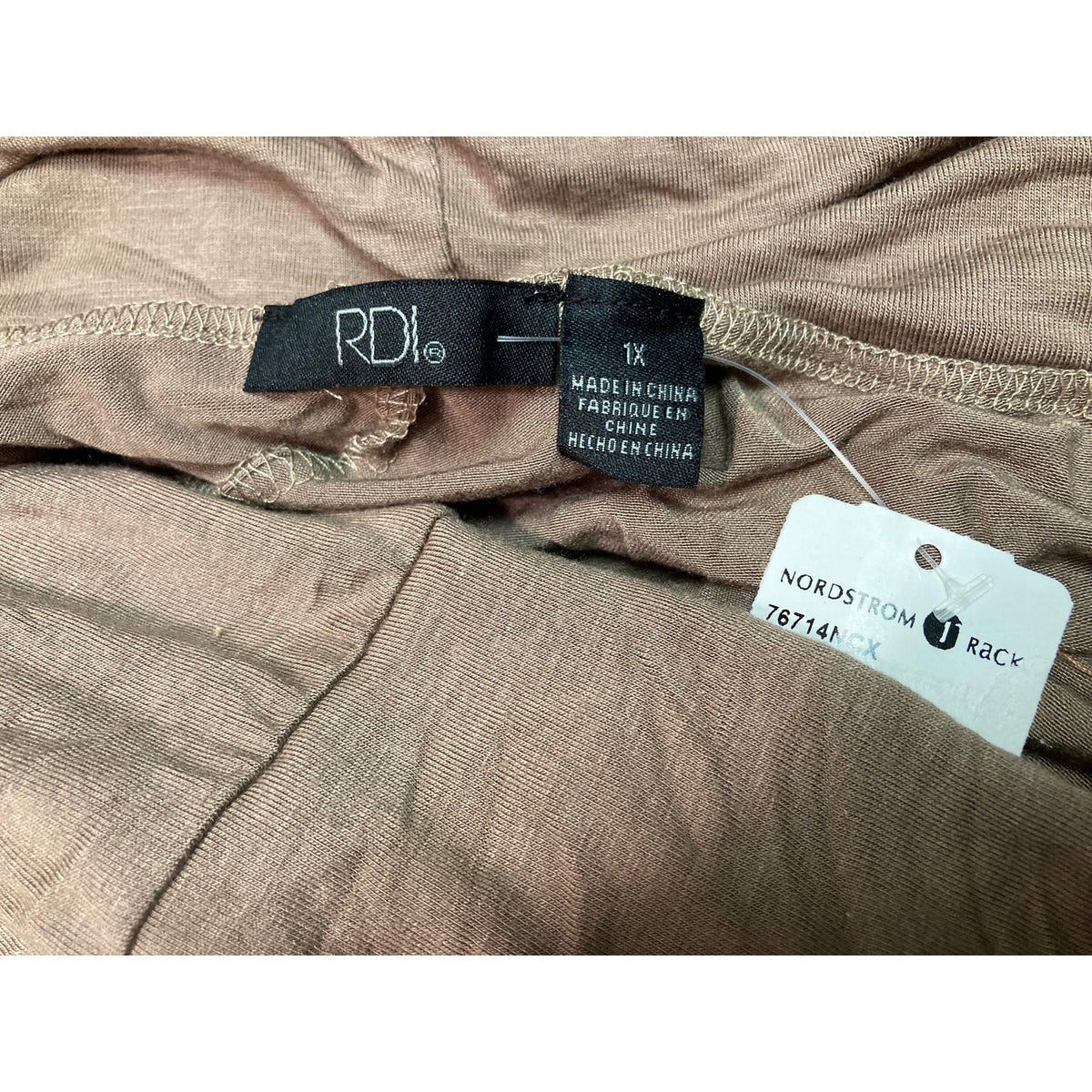 RDI Women's Cardigan Sweater Plus Size 1X Dune (Light Brown) NEW Classic XL