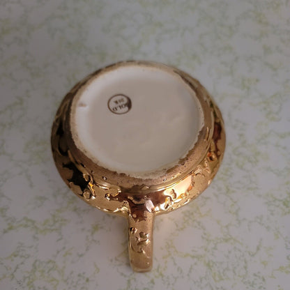 Weeping Bright Gold McCoy USA 24K gold vintage creamer tableware Pitcher