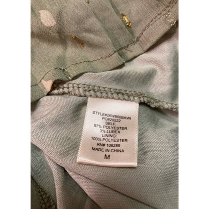 Row A Square Neck Mini Dress Size Medium Sage Green NEW Smocked Ruffled Sheath