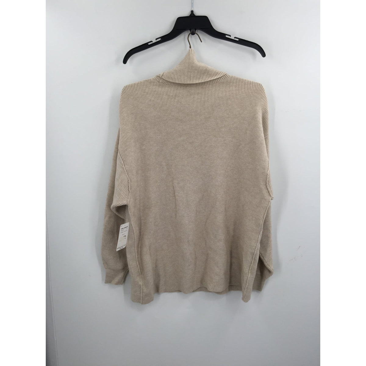 Free People OVERSIZED slouchy Turtleneck Tunic Sweater Oatmeal Heather NEW Small