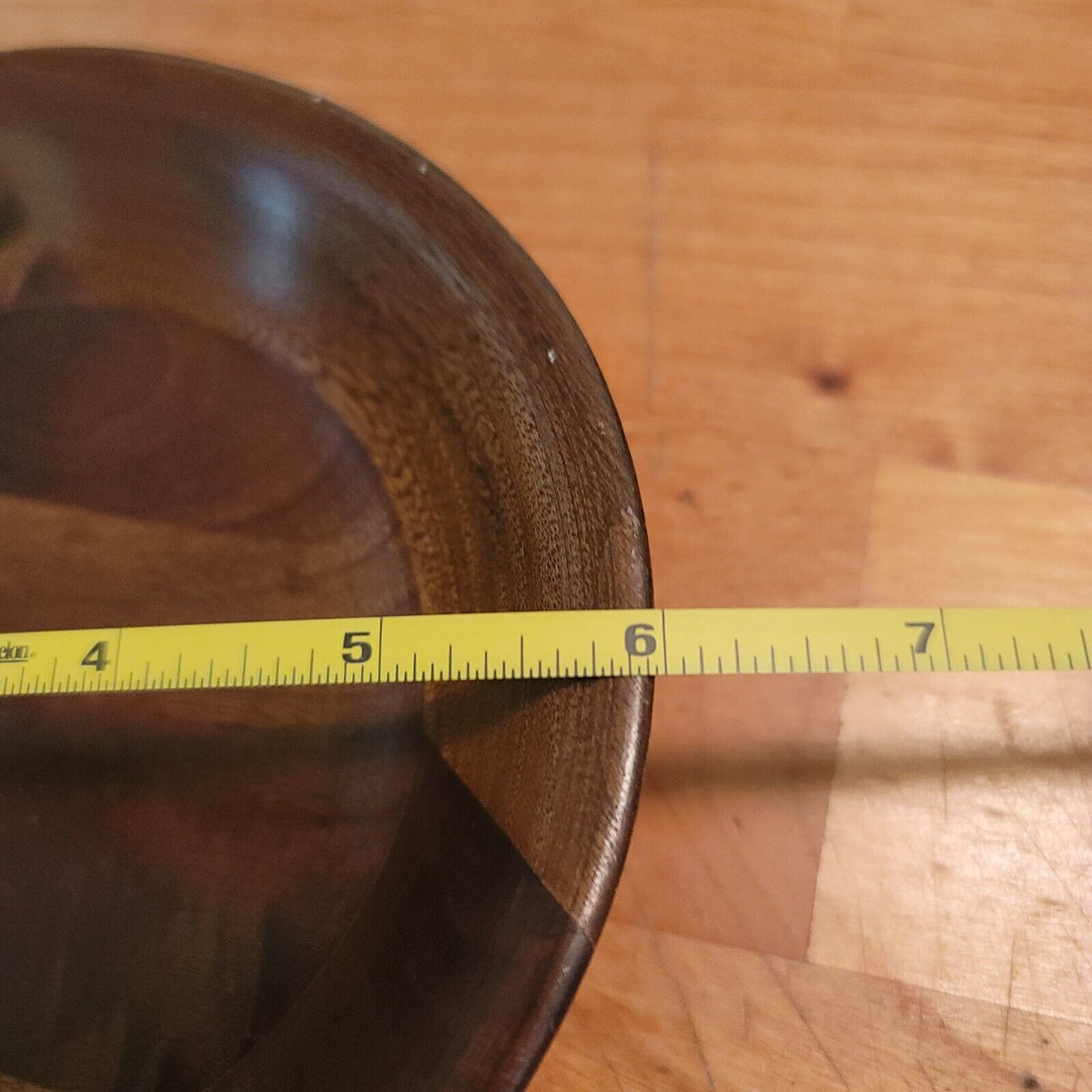 Set Of 6 Vintage Ozark Solid Wood Walnut Ware Salad Bowls 6” MCM Brown