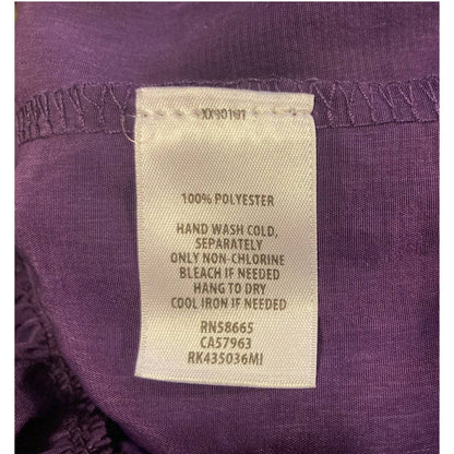 Abound Long Sleeve Ruffle Trim Midi Dress Size Large Purple NWT V-Neck Surplice