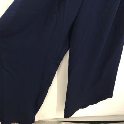 Abound Sleeveless Spaghetti Strap V-Neck Tie Waist Jumpsuit Navy Size Small