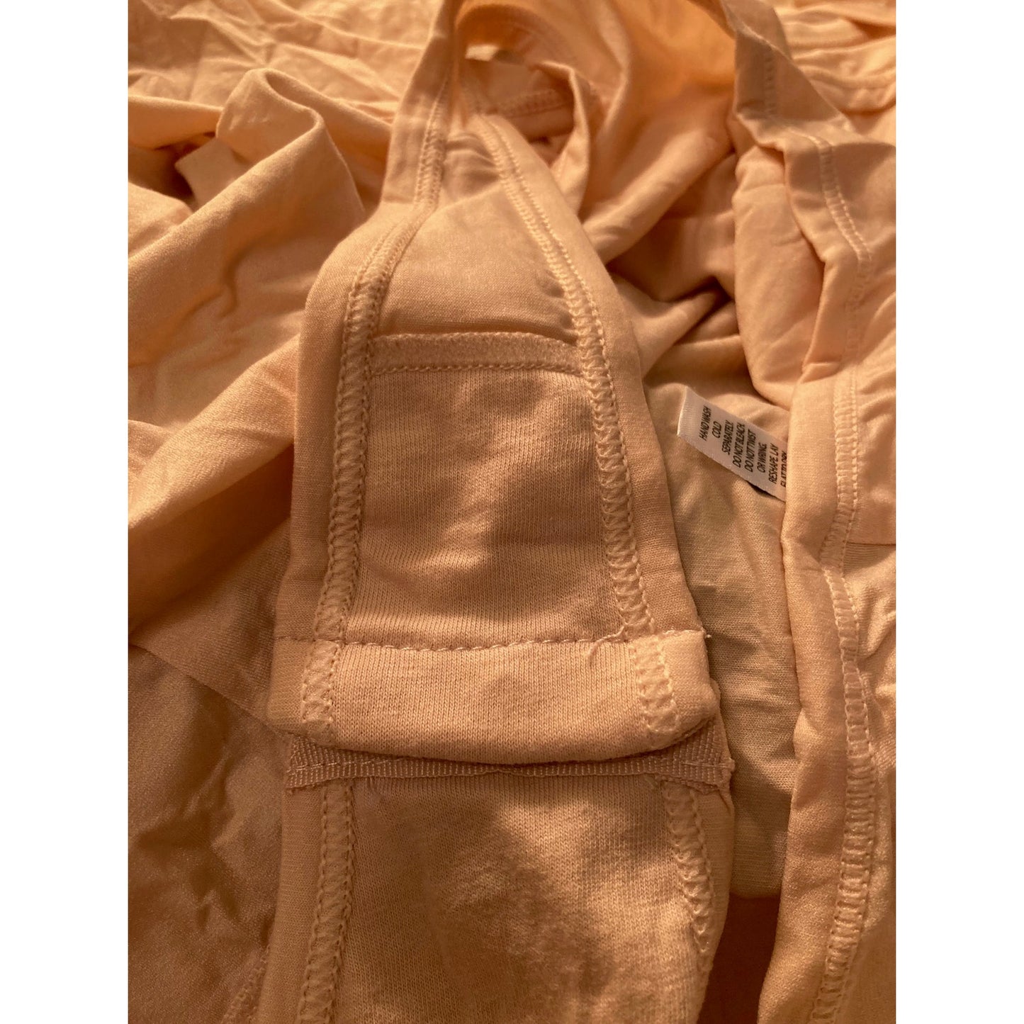 Felina Blissful Super Stretchy Bodysuit Sz Small/Medium in Sugar Baby/Beige NWT