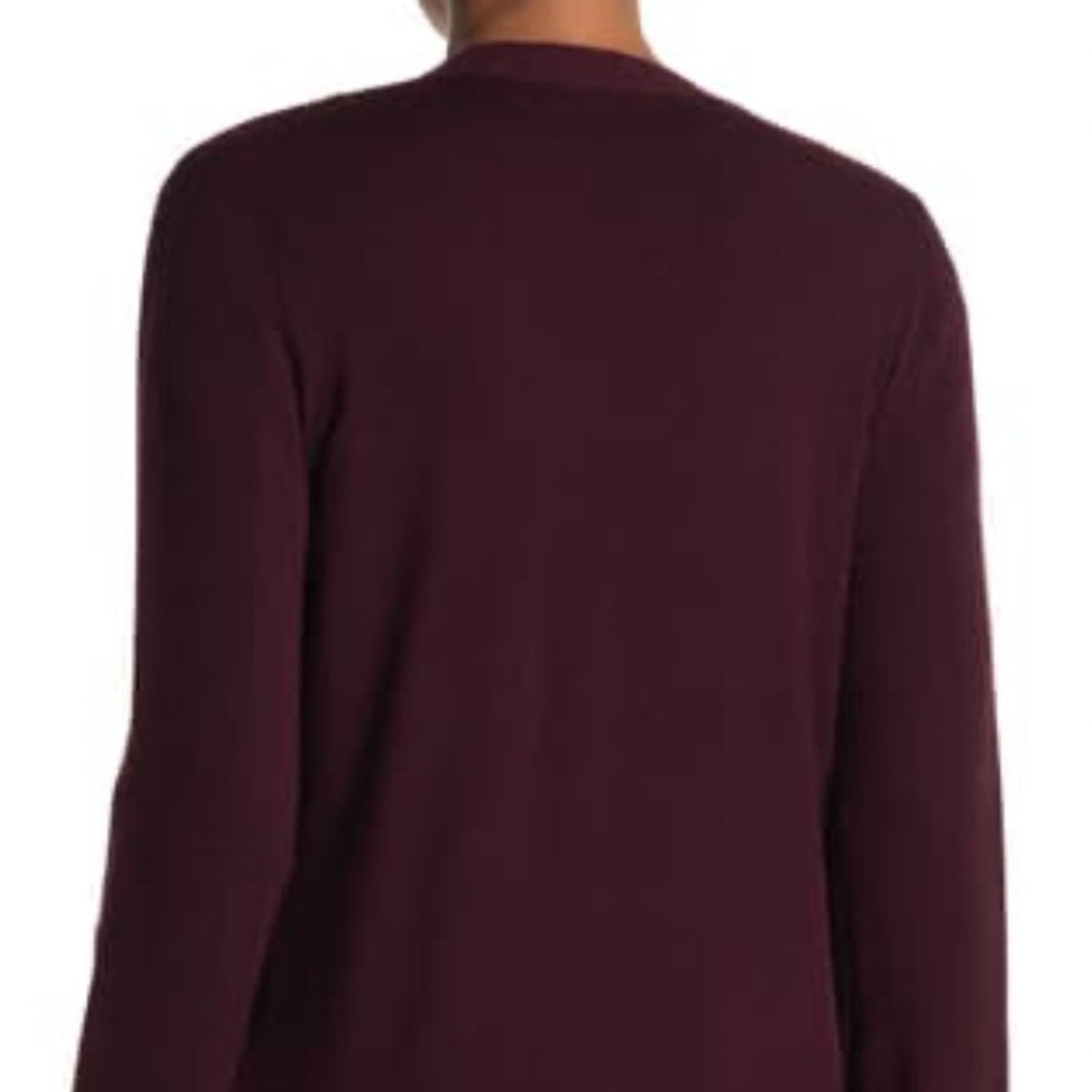 Cyrus Ribbed Sleeve Burgundy Pocket Cardigan Size Small