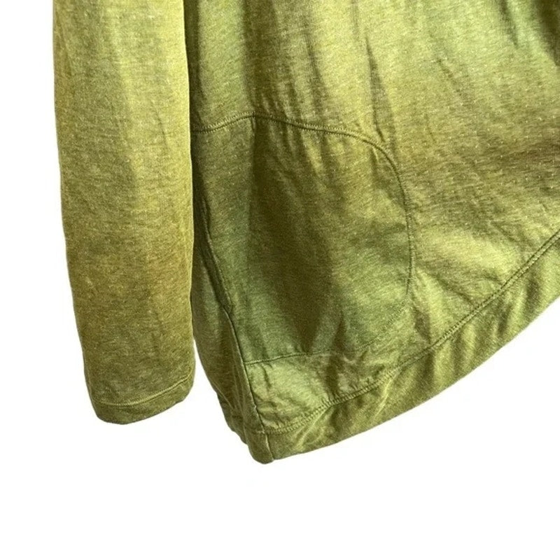 Max Studio Lightweight Open Front Hooded Cardigan Size Small in Sage Green NWT
