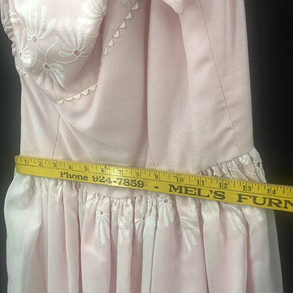 Vintage Joy Stevens One-Shoulder Eyelet Dress Small/Medium Retro Prom Glam