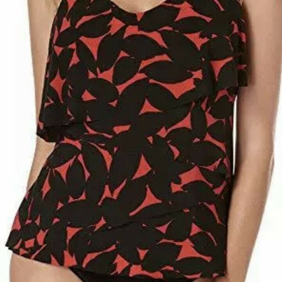 Magicsuit Petal Pusher V Neck Tankini Top Soft Bra Swimwear Swimsuit size 8