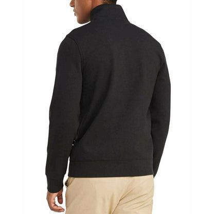 Tommy Hilfiger 1/4 Zip Mock Neck Pullover Sweater Long Sleeve Black X-Large