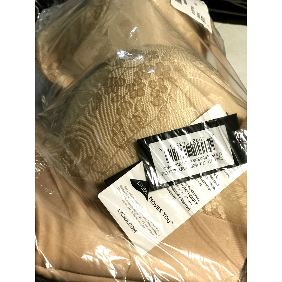 Curvy Couture NWT Strapless Sensation Multi-Way Push-Up Bra Nude 40DD