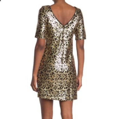 Betsy Johnson NEW Leopard Sequin Mini Dress size 2