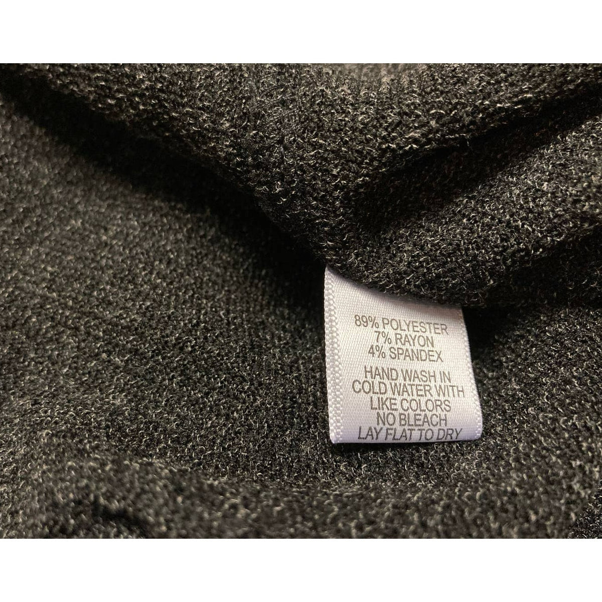 Gibsonlook Sweater Small Dark Gray Melange NEW Henley Crew Stretchy Knit Soft